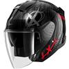 Shark Casco Moto Jet Shark SKWAL JET SHIEVER Nero Antracite Rosso