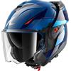 Shark Casco Moto modulare P/J Shark OXO MEKARIUM Blu Cromo Arancio