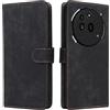 XINNI Cover per Nothing Phone (3a) PRO Custodia, RFID Protection Flip Magnetica Pelle PU/TPU Portafoglio, Nero
