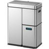 EKO Mirage Plus - Sistema di raccolta differenziata con 3 scomparti, 2 x 15 l e 30 l, con sensore, 3 secchi interni in plastica, pattumiera automatica con coperchio, grande pattumiera da cucina 60 l