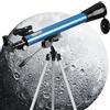 Cowiewie Telescopio con cercatore di punti rossi, telescopio astronomico multistrato con apertura da 50 mm per bambini e principianti, treppiede retrattile, con adattatore per telefono