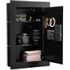 VEVOR Cassaforte Elettronica a Muro da 102 x 381 x 599 mm, Alloggiamento Integrato in Acciaio Laminato a Freddo Q235 con Password, Chiave, Manopola Girevole e Serratura a Impronta Digitale