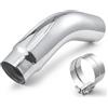 VEVOR Valvola di Scarico Automatica con Pezzo Angolato, Ingresso 127 mm, Uscita 152 mm, Lunghezza Totale 584 mm, Terminale di Scarico Curvo Verso il Basso con Morsetto per Camion, Superficie Cromata