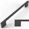 Amerdeco 6 pezzi Maniglie per Mobili da Cucina Distanza fori 160mm Nero Maniglie cucina armadietti in acciaio Lega di zincoper mobili da cucina per mobili UK0022…