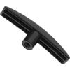 JUMPLAWN Maniglia per valvola di scarico, tubo per valvola di scarico, parti e accessori, maniglia per rifiuti, per camper, valvola per acque reflue, in plastica, colore nero