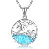 ONEFINITY Collana oceanica in argento Sterling 925 con ciondolo a forma di manta, squalo, cavalluccio marino, balena, collana con ciondolo a forma di animale, regalo per donne e uomini, Misura unica