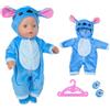 Generic Vestiti per bambole 35-43 cm, vestiti per bambole 43 cm per bambola del bambino Contiene vestito, vestiti, abiti e connessioni per bambole da 14-18 pollici (blu)