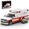 Mavo brix Set di Costruzione Ambulanza, Modello di Veicolo di Soccorso di Emergenza, Modellino da Esposizione Collezionabile per Adulti e Ragazzi 14+, 660 Pezzi