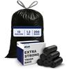 PlasticPlace Borse con coulisse extra alte - 13 galloni - nero - 200/caso
