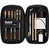 CHARMNAIL Kit Pulizia Armi Universale 16 Pezzi, Per Calibri .22 .357 .38 9mm .40 .45, Con Spazzole in Bronzo Fosforoso & Adattatori Ottone, Set di Pulizia per Pistole