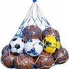 Terryshop74® Rete Porta Palloni 100 cm - Sacca Multiuso per 10 Palloni Calcio e Basket - Rete Lavabile Porta Giochi, Spesa e Attrezzature - Disponibile in 2 Colori (Blu Bianco, 100 mm)