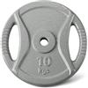 Amazon Basics, Peso a disco da 10 kg con foro da 2,54 cm, 1 pezzo, Grigio antracite