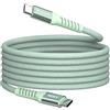 Verbatim Sync & Charge 100 W USB C a USBC Cavo 120 cm Verde per iPhone 16 15 Pro Samsung Galaxy S23 S22 Pixel 7 iPad Pro MacBook Air Tablet Cavo di ricarica rapida USBC intrecciato robusto,
