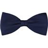 TigerTie papillon di seta - denim blu scuro monocromaticoe struttura punto - Papillon 100% seta