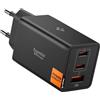 Spigen ArcStation Essential 67W Caricatore GaN USB-C e USB-A a 3 Porte, Ricarica Rapida PD 3.0 PPS iPhone 17/16/15/14 Pro Max Samsung Galaxy S26 S25 S24 Ultra Plus Pixel 10 9 10a 9a - Nero