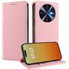 MOJIA Cover per Oukitel C5, [Forte Chiusura Magnetica] Case Portafoglio in Pelle PU Premium, Custodia a Libro per Telefono con Porta Carte. Rosa