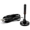 HENGBIRD Antenna DVB-T2 Antenna digitale da camera per TV, antenna con amplificatore, ricezione a 360 gradi con base magnetica Cavo da 5 metri, supporta canali