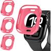 iVoler 3 Pezzi Cover per Apple Watch Series 11/10 46mm (Senza Pellicola Protettiva), Ultra Sottile Custodia Antiurto e Anti-Graffio Morbida in Silicone TPU iWatch Bumper Case, Rosa