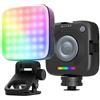 NEEWER ENTRY LEVEL VERSION Luce RGB Magnetica per Fotocamera, Piccolo Pannello Luce Portatile con Clip 126 LED, 2000mAh 3000-9000K CRI80+ 10 Effetti 3 Cold Shoe 1/4 per Treppiede Video Selfie, RGB126