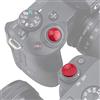 PROfezzion Non-avvitata Pulsante Di Otturatore per Sony A6700 A6500 A6400 A6300 A6000 RX100 Serie Fotocamera con Piatta Pulsante di Scatto (Concava e Convessa Kit Rosso Scuro)