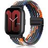 PaceBid 20mm Nylon Cinturino per Amazfit Active 2/Active/GTR Mini/GTS 4/GTS4 Mini/Bip 3/Bip 3 Pro/GTS 3/2, Magnetica Intrecciato Cinturini di Ricambio per Amazfit T-Rex 3 Pro 44mm/GTR 42mm - Colorato