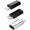 Kefiany Adattatore da Lightning a USB C (3 confezioni) cavo di ricarica da spina di tipo C dado a Lightning maschio set di cavi di alimentazione accessori per iPhone 14 13 12 11 Pro Max Mini 7 8 Plus per iPad