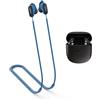 MOWYEOK Cinturino anti-perdita per cuffie, compatibile con auricolari Bose QuietComfort Earbuds II, morbido silicone anti-allentamento, adatto per sport all'aria aperta, corsa, fitness, blu