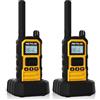 Retevis RB648 Plus Walkie Talkie, Ricetrasmittenti Professionali, IP67 Impermeabile, SOS Vibrazione, 2000 mAh, Walkie-Talkie Ricaricabili a Lungo Raggio per Campeggio (2 Pezzi, Giallo)