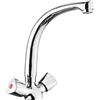 Cornat LI563 1940 Lisa - Miscelatore a due manici, con beccuccio per aeratore rimovibile, cromato