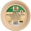 Tessera Bio Products QXR18KR - Piatti di carta rotondi, diametro 18 cm, 10 pezzi