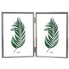 Inov8 Cornice per foto placcata argento resistente all'ossidazione, bordo sottile, design a doppia cornice, per due foto, 18 x 12 cm