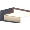 Klighten 24W LED Applique da Parete Esterno,2700K Lampada da Parete Interna ed Esterna,per corridoi,garage, portici e cortili,Aluminium,IP65,Antracite