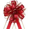QUARKZMAN 5pz 6 Fiocchi Regalo Grandi Dorato, Fiocchi Regalo per Auto Organza Nastro per Cestini per Auto Nuziali Regali Fiocco Natale, Rosso Vino