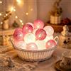 YeahBoom 300CM 20LED Ghirlanda Luminosa Cotone LED,Palline Decorativ Catena Luminoso Interno,Ghirlanda Luminosa Cameretta Bambini,per Balcone Festa Matrimonio Vacanze Decorazione Interna