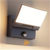 K-Bright 30W LED Applique Esterno/Interno con Sensore di Movimento, Lampade da Parete Orientabile IP65 Applique da Parete in Alluminio per Giardini Ingresso Terrazza, Antracite, Bianco caldo 3000K