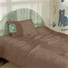 Dreamzie Set biancheria da letto per bambini 135x100 cm + 1 federa 40x60 cm | 100% Cotone · Copripiumino in garza di cotone · Certificato Oeko-TEX - Colore Moka