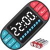 DOOMAY Timer Digitale da Cucina Visivo: Grande Display a LED da 3,6'', Magnetico, 3 Livelli di Luminosità, 4 Allarmi e Volume, Funzione Memoria, Conto alla Rovescia e Progressivo per Cucinare, Aula