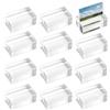 qxayxa 21 Pz Supporti per Carte in Acrilico Transparente, Supporti da Tavolo, Segnatavolo Porta Cartoline, Supporto da Tavolo in Plastica, Supporti per Segnaposto Matrimonio Natalizio (5x3x2 cm)