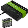 Venom Power 8-Way Charging Dock più 8 x Alta Capacità 800mAh Batterie AAA Ricaricabili