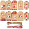 ZDQC 100 etichette per regali di Natale, carta kraft, regalo di Natale (H)