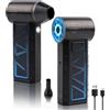 NewAusen Aria Compressa Elettrico Potente, 130000RPM Elettrico Rimuovi Polvere Senza Fili con LED, Soffiatore a Batteria 4000 mAh, Compressed Air Duster Portatile per la Pulizia del PC, Divano, Tastiera, Auto