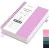 EMSHOI Taccuino B5 a quadretti, a spirale, con 300 pagine, 150 fogli, 100 g/mq, carta a quadretti per scrivere, copertina rigida in PVC, per scuola, lavoro, disegno, diario di viaggio, 19 x 25 cm