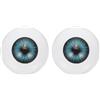 PATIKIL 24mm Occhi di Sicurezza, 2 Pezzi Occhi Acrilici Realistici Mezzi Bulbi Oculari in Plastica per Maschere Accessori Halloween Artigianato, Blu Scuro