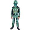SMIFFYS Costume da scheletro Glow in the Dark tech, Costume integrale e maschera Halloween