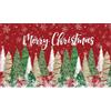 CAROMIO Zerbino decorativo natalizio con scritta Welcome, tappeto invernale, tappeto per le vacanze, lavabile, antiscivolo, per ingresso esterno e interno, 50 x 80 cm