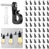 URAQT Ganci a vite, 55 Pezzi Ganci Avvitabili, Gancis Q-Hanger, Gancis a Vite per Interni ed Esterni, Gancis per Luci Natalizie con Vites, per luci di Natale,Campanelle,Catene Luminose