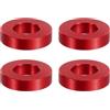 PATIKIL Distanziale Alluminio M10 4pz Distanziali Metallici Alluminio 10.5mm ID x 20mm OD x 5mm L Distanziatore Alluminio a Vite Rotondo per Viti 2/5 o M10 Rosso