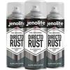JENOLITE Directorust Grigio Ardesia Satinato | Vernice spray multisuperficie | Per l'uso su legno, metallo, plastica, ceramica e superfici arrugginite | 3 x 400ml (RAL 7031)