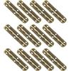 QUARKZMAN Cerniere Ovali Mini, Cerniere Farfalla Lunghe 180 Gradi, Cerniera per Scatola Regalo Gioielli, Cerniera per Porta Armadio Viti, Bronzo 65x15mm, 12pz