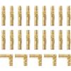 QUARKZMAN 50pz Invisibile Cilindro Cerniere 4x20mm Ottone Nascosto Cerniere Nascosto Cilindro Cerniere Piccole Nascosto Cerniere per Portagioie Scatole Musica Scatole Lavorazione Legno Oro
